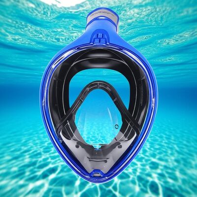 Silicone Skirt Diving Snorkel Mask Full Face Lenstype Approximately 500 Grams Easy to Clean and Maintain for Long Term
